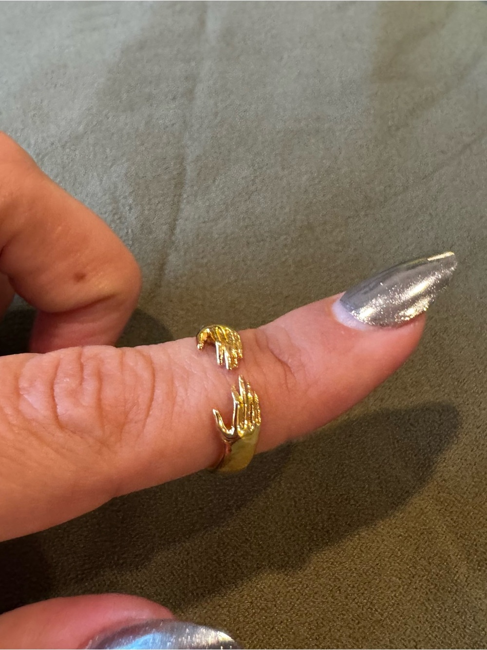 Verameat Hand Wrap Ring - Women's Gold Fashion Ring
